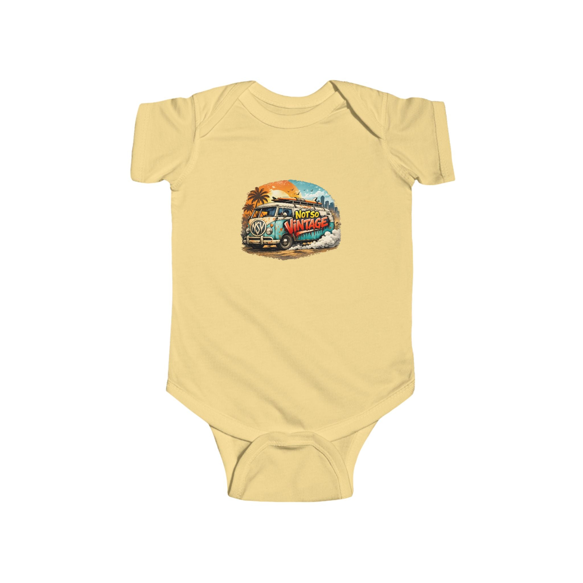 Babies Onesie Retro Surf Van Tee — "Not So Vintage"