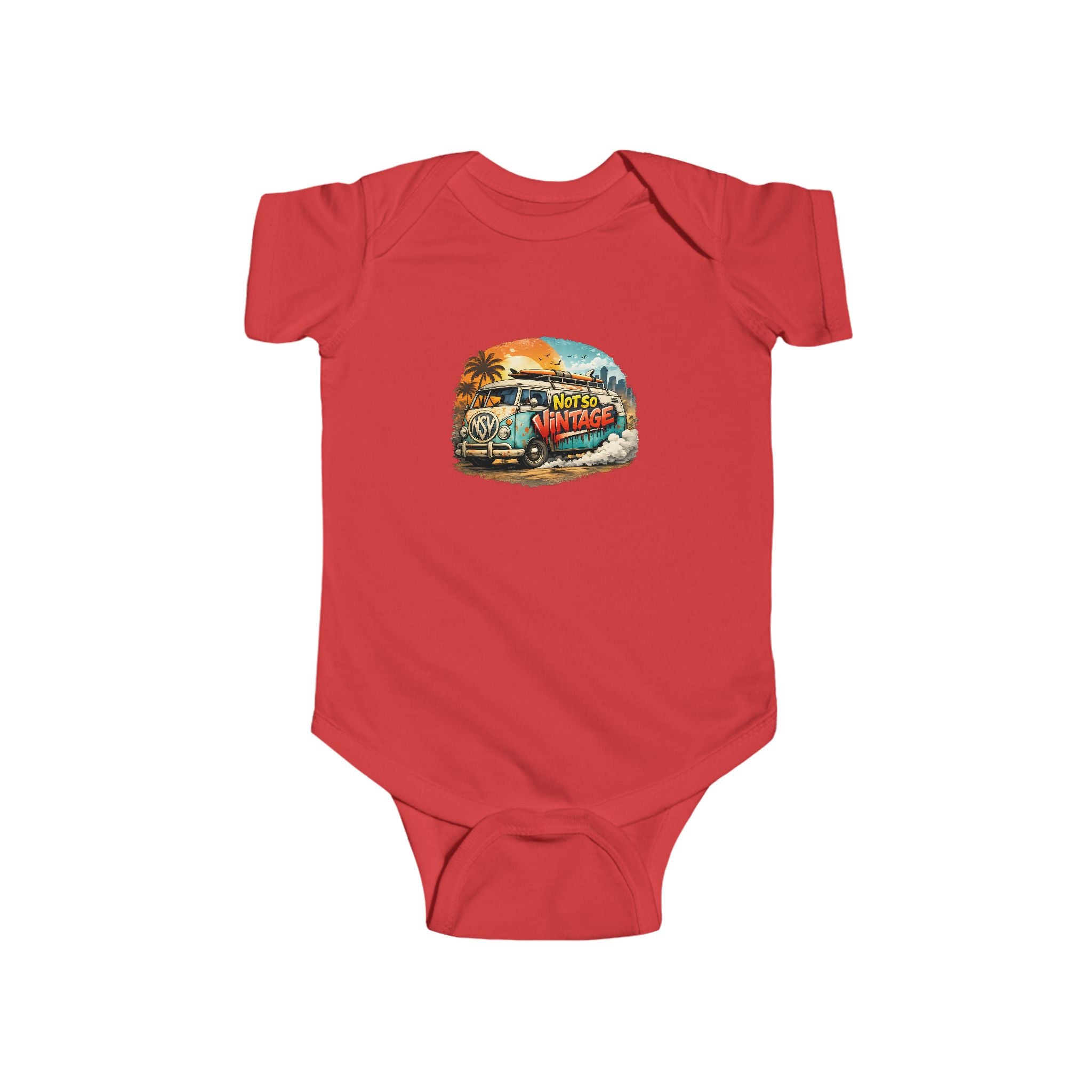 Babies Onesie Retro Surf Van Tee — "Not So Vintage"