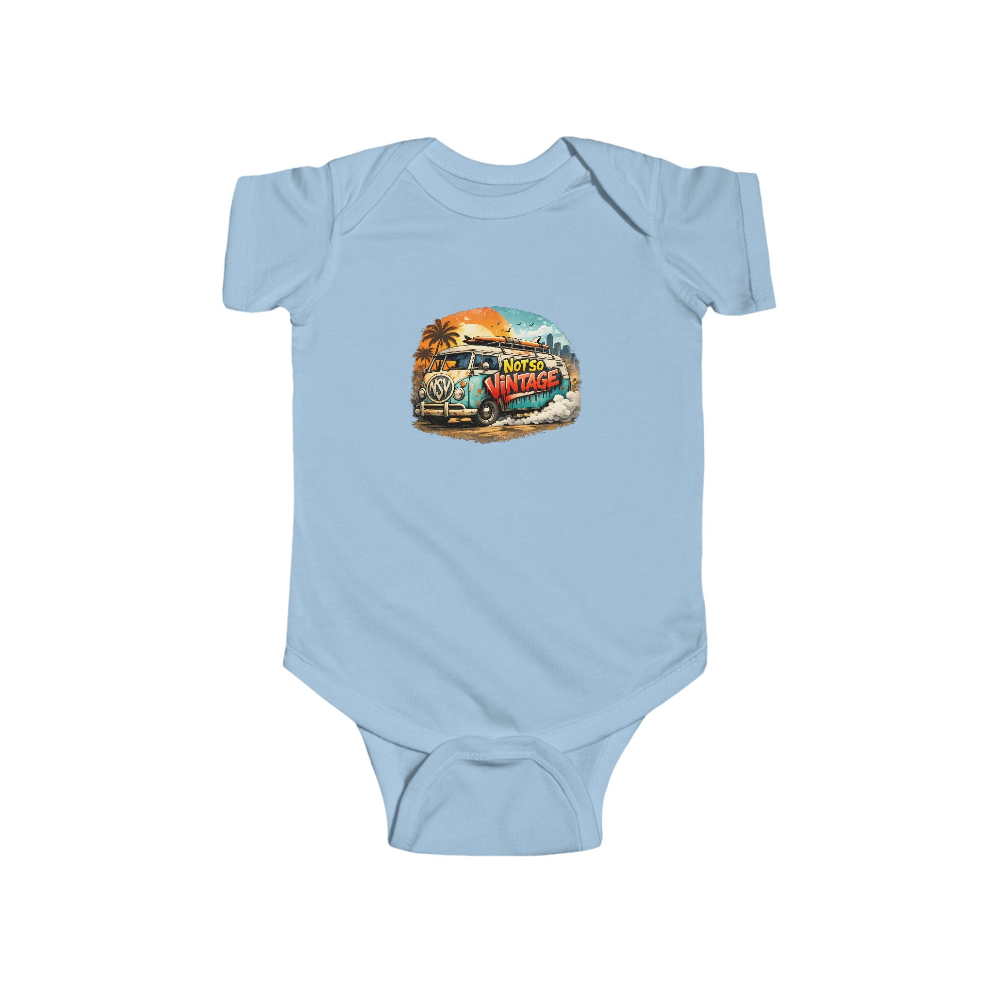 Babies Onesie Retro Surf Van Tee — "Not So Vintage"