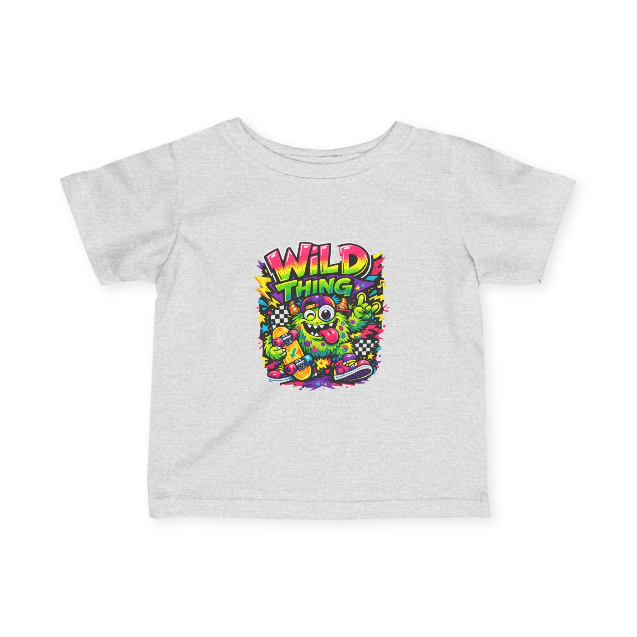 Baby Wild Thing Skate Monster T-Shirt — Neon Skateboard Graphic Tee