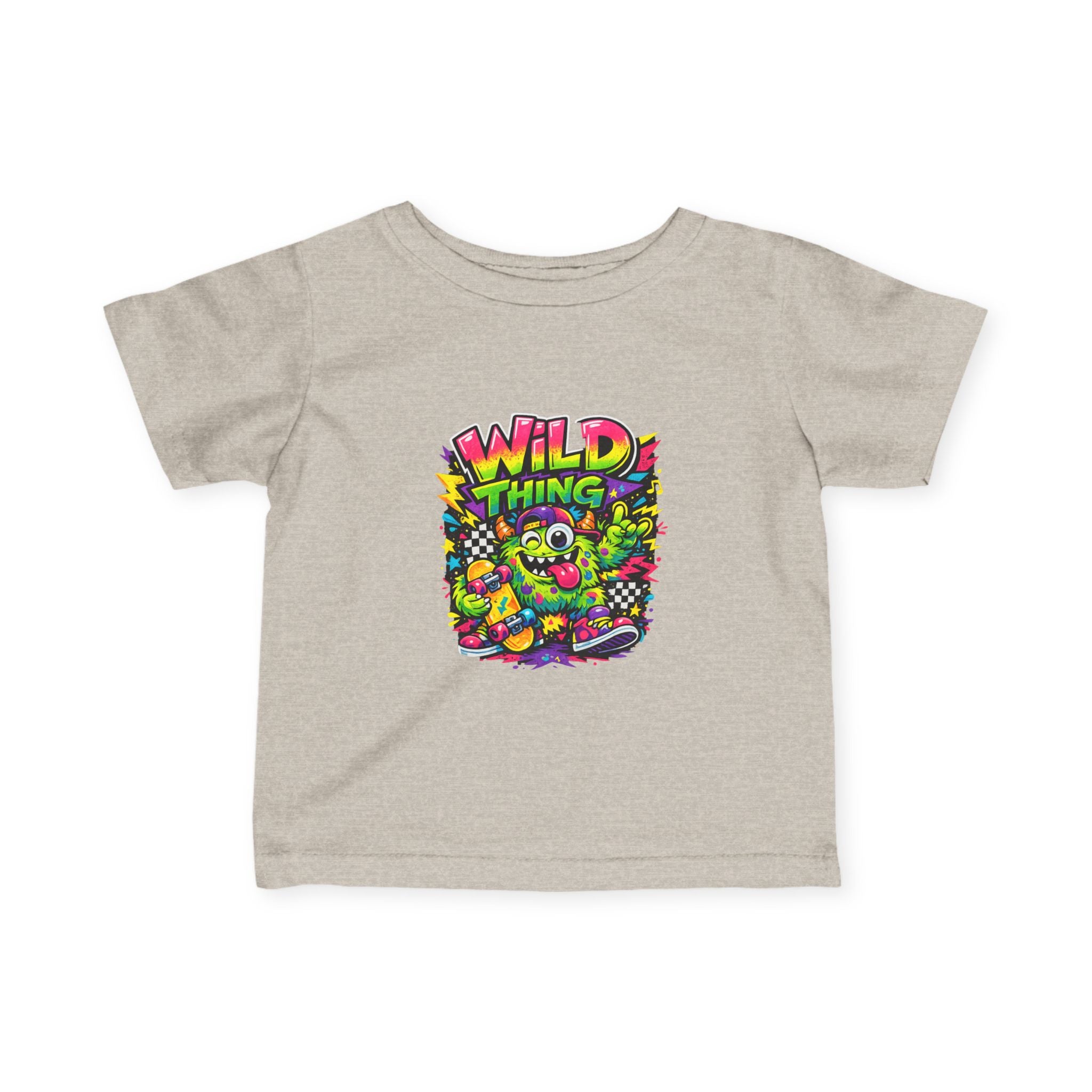 Baby Wild Thing Skate Monster T-Shirt — Neon Skateboard Graphic Tee