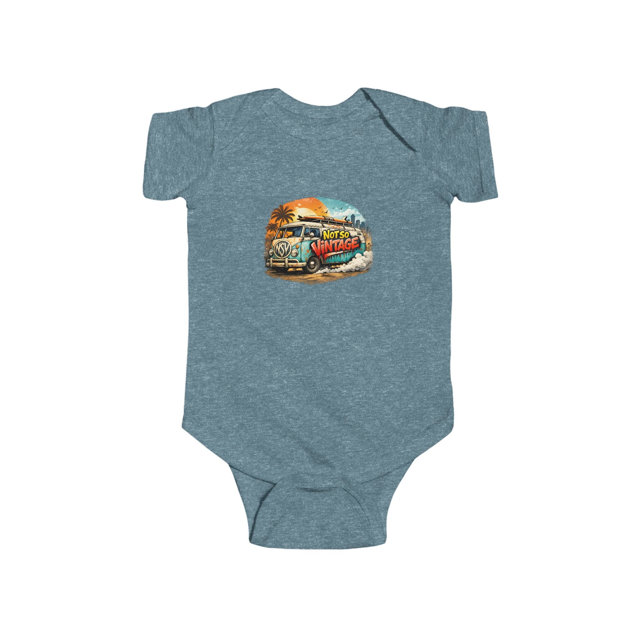 Babies Onesie Retro Surf Van Tee — "Not So Vintage"