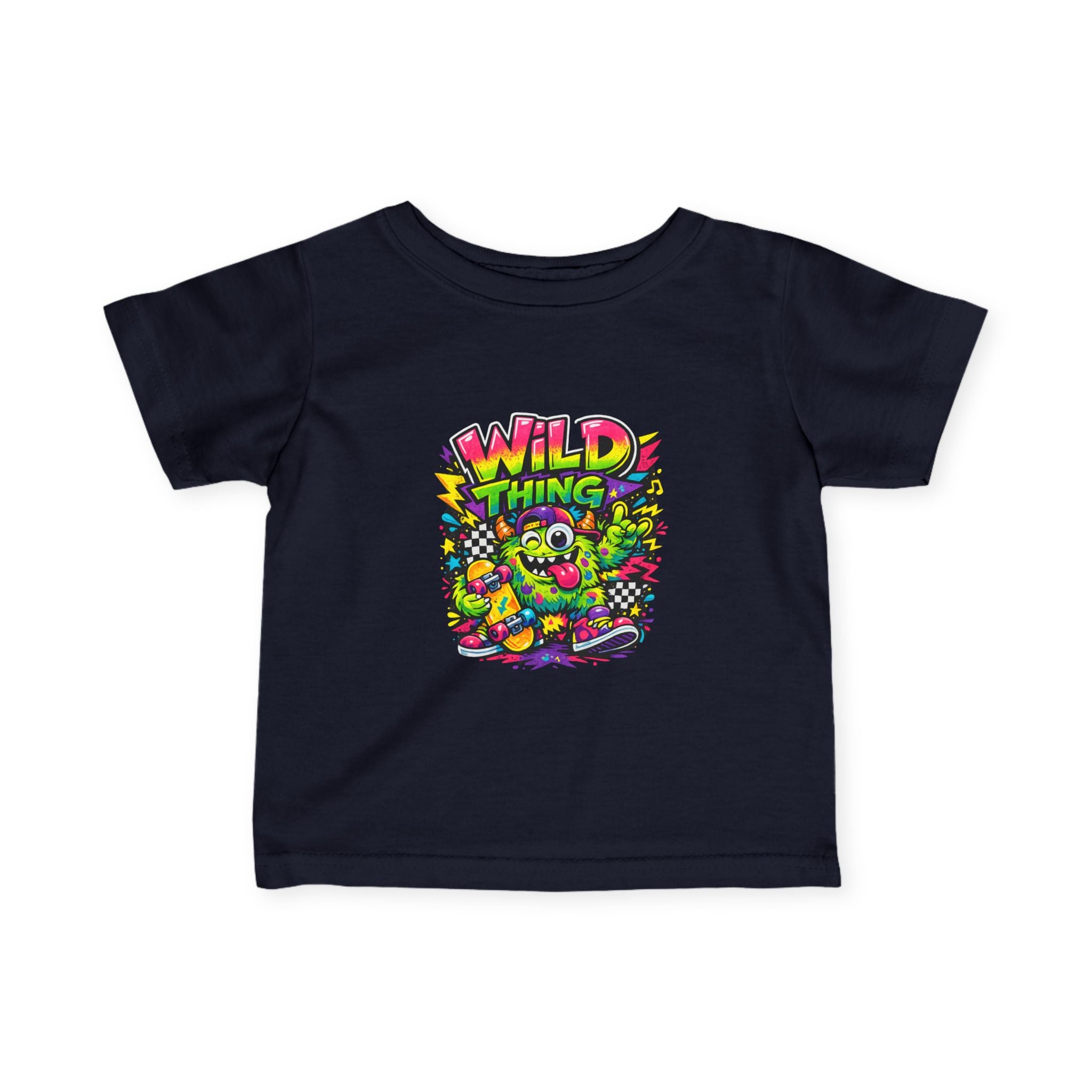 Baby Wild Thing Skate Monster T-Shirt — Neon Skateboard Graphic Tee