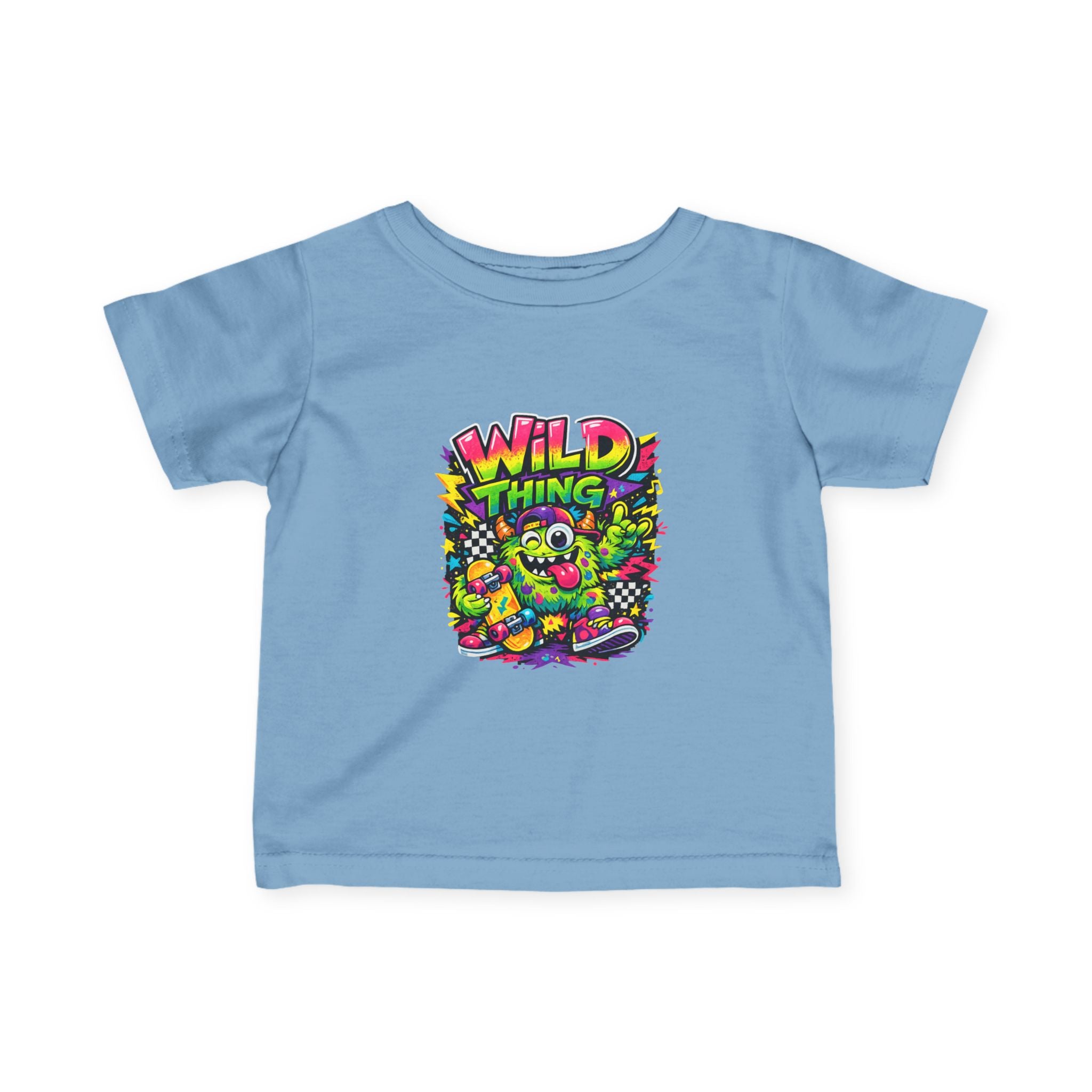 Baby Wild Thing Skate Monster T-Shirt — Neon Skateboard Graphic Tee