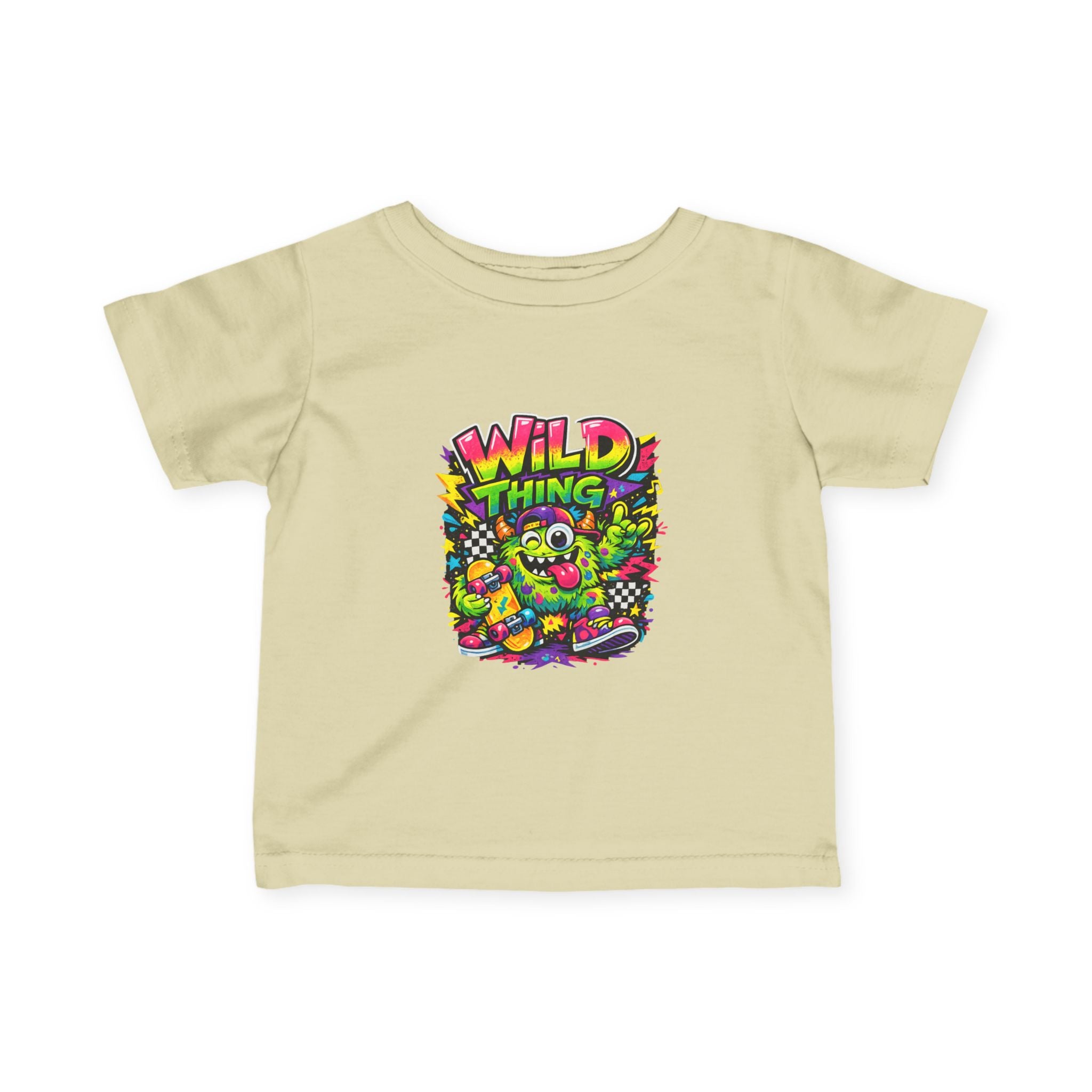 Baby Wild Thing Skate Monster T-Shirt — Neon Skateboard Graphic Tee