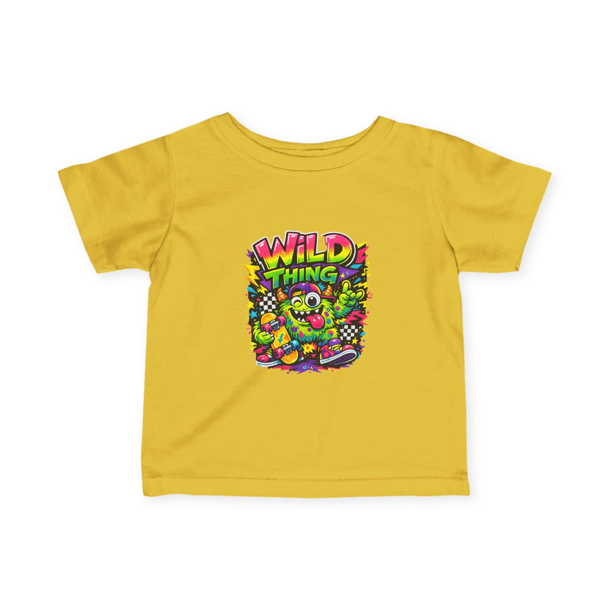 Baby Wild Thing Skate Monster T-Shirt — Neon Skateboard Graphic Tee