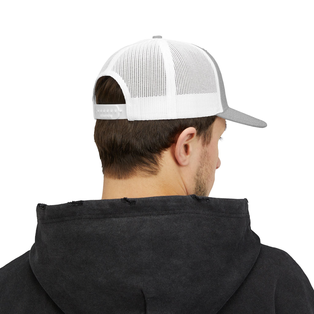 White Boy Summer Trucker Cap - Retro USA Flag Script Snapback Hat