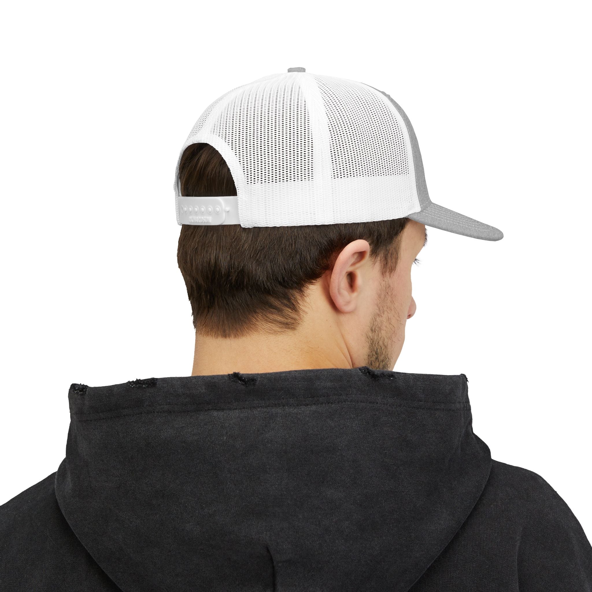 White Boy Summer Trucker Cap - Retro USA Flag Script Snapback Hat