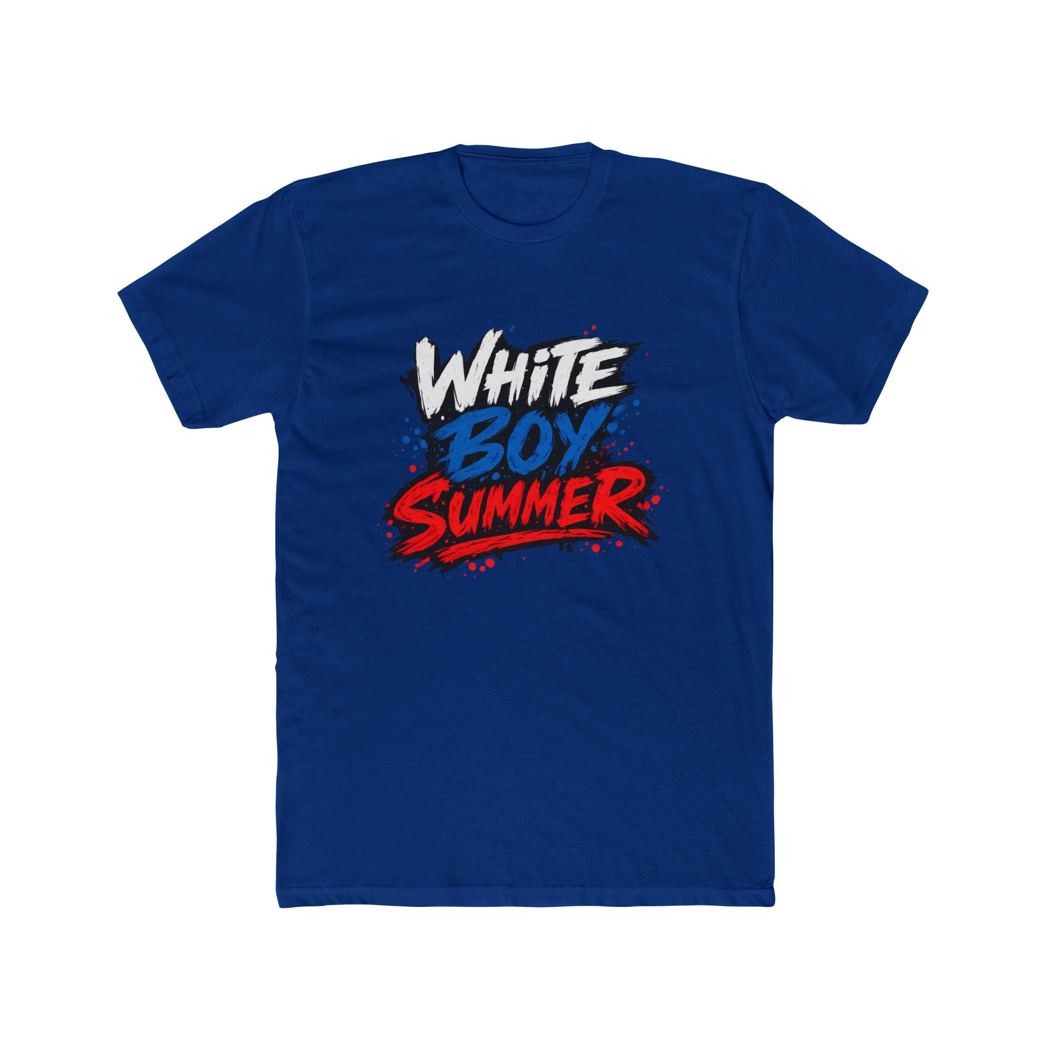 White Boy Summer T-Shirt — Retro Red White Blue Graphic Tee