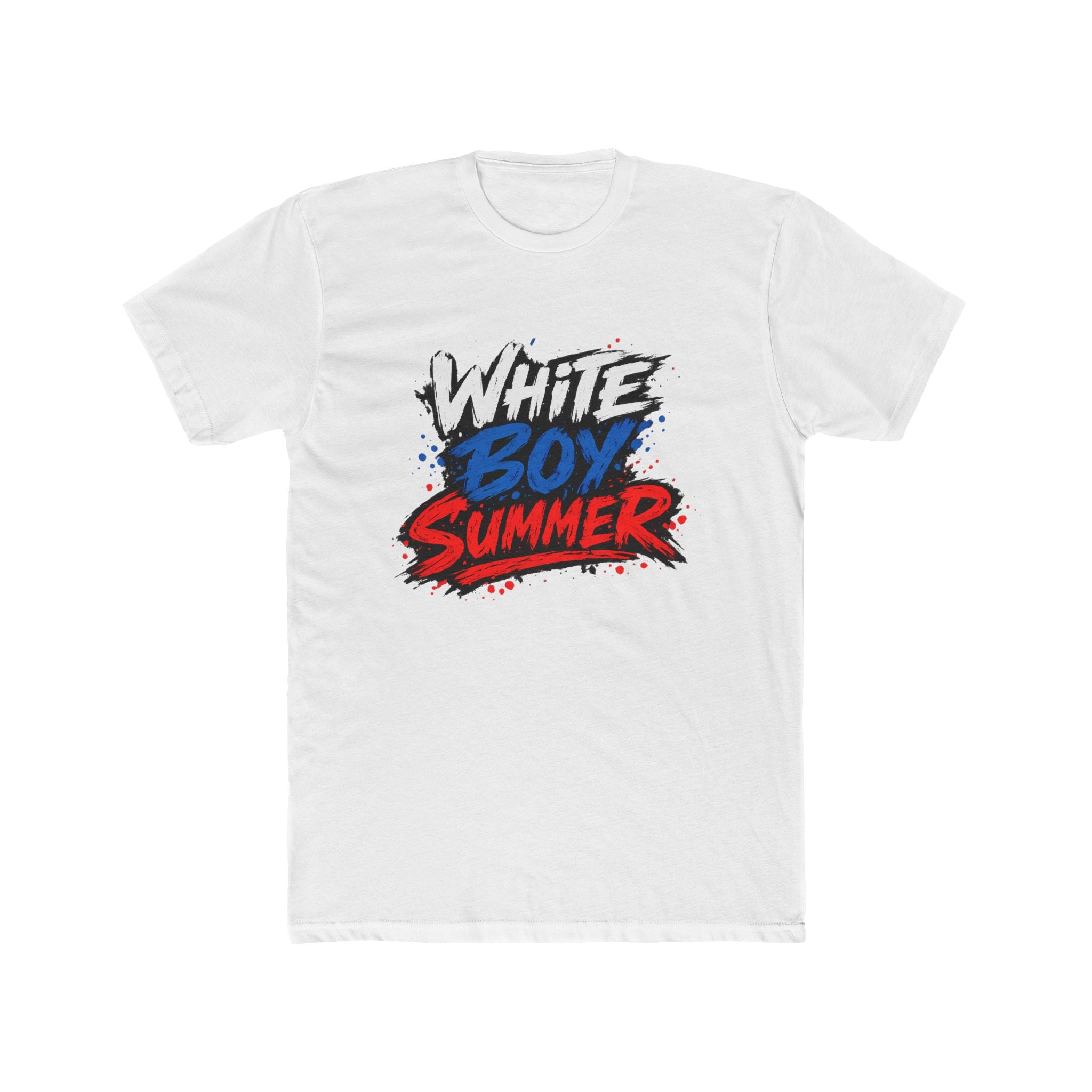 White Boy Summer T-Shirt — Retro Red White Blue Graphic Tee