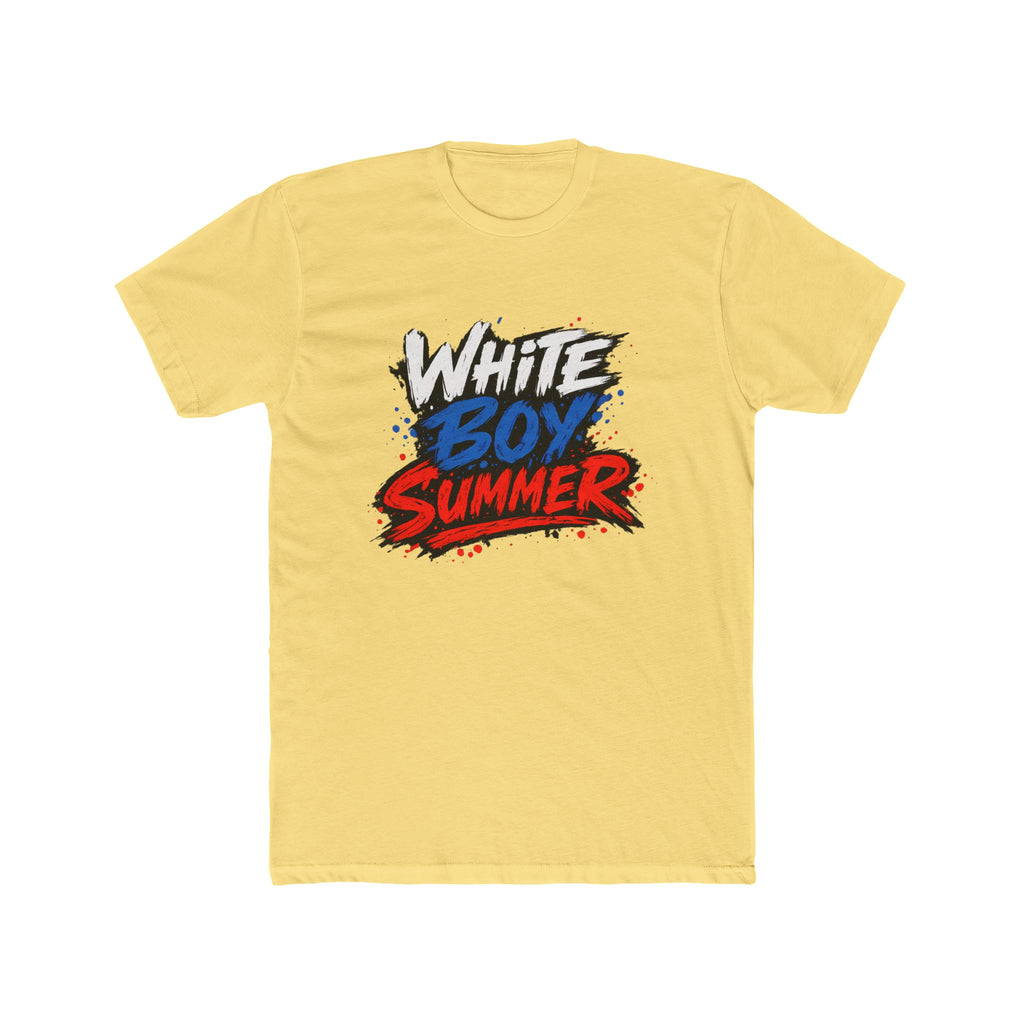 White Boy Summer T-Shirt — Retro Red White Blue Graphic Tee