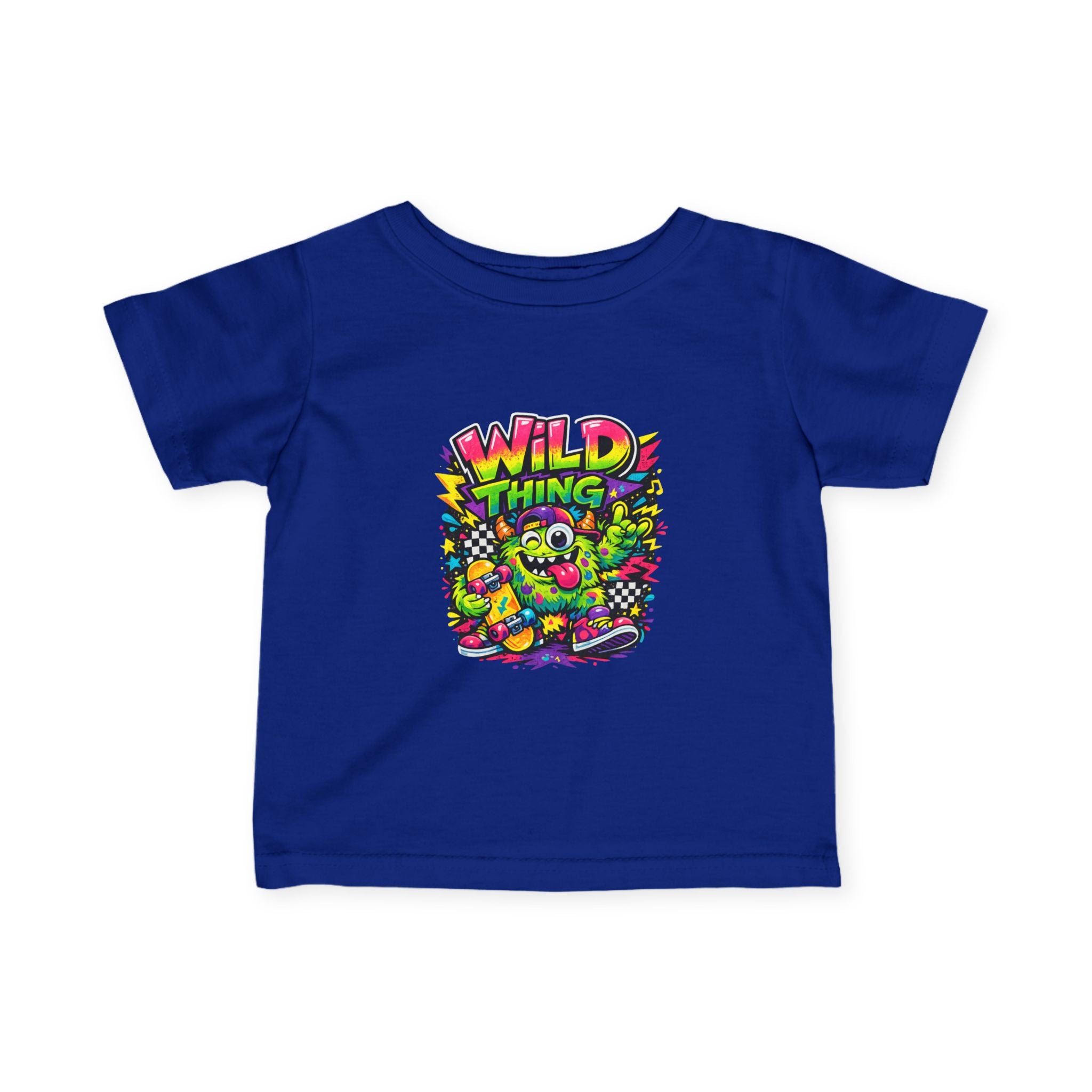 Baby Wild Thing Skate Monster T-Shirt — Neon Skateboard Graphic Tee