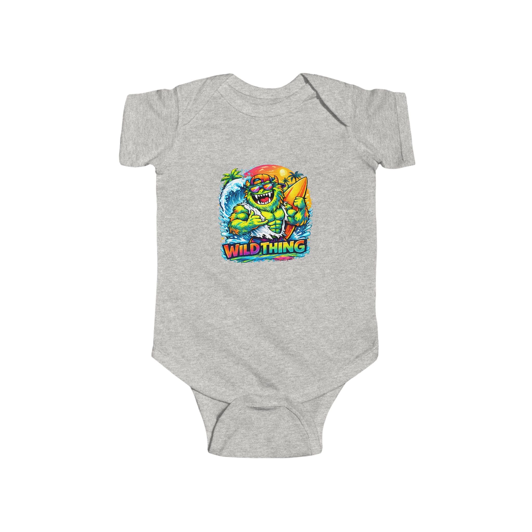Babies Onesie Wild Thing Surf Monster Tee
