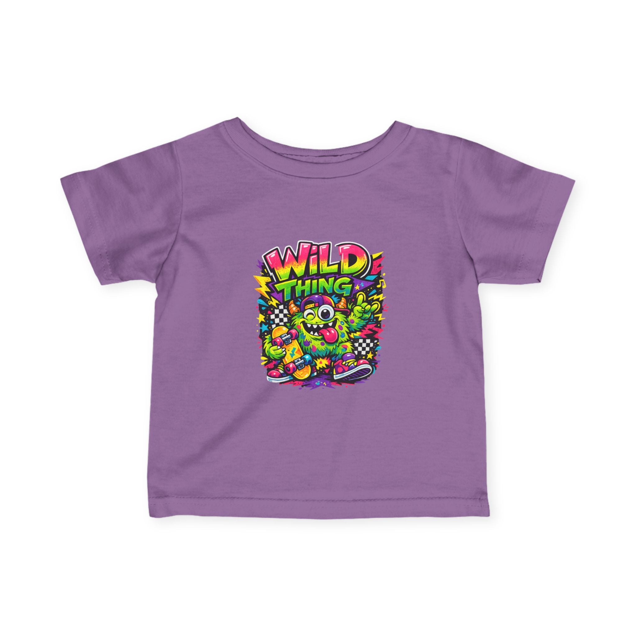 Baby Wild Thing Skate Monster T-Shirt — Neon Skateboard Graphic Tee