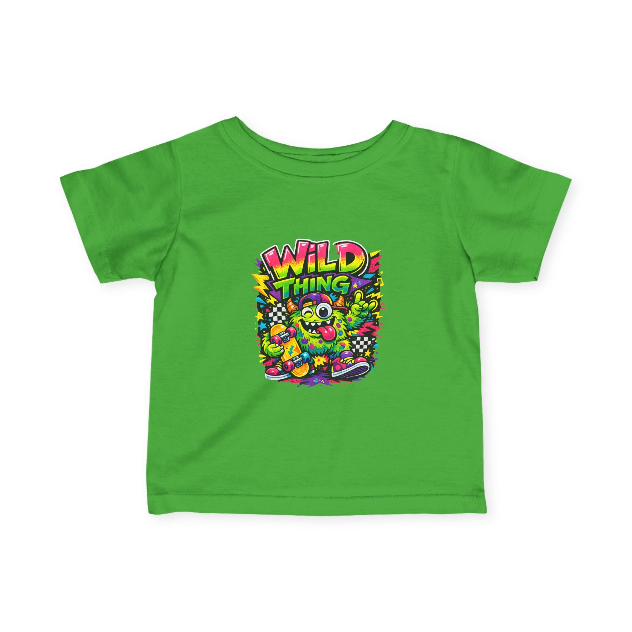 Baby Wild Thing Skate Monster T-Shirt — Neon Skateboard Graphic Tee