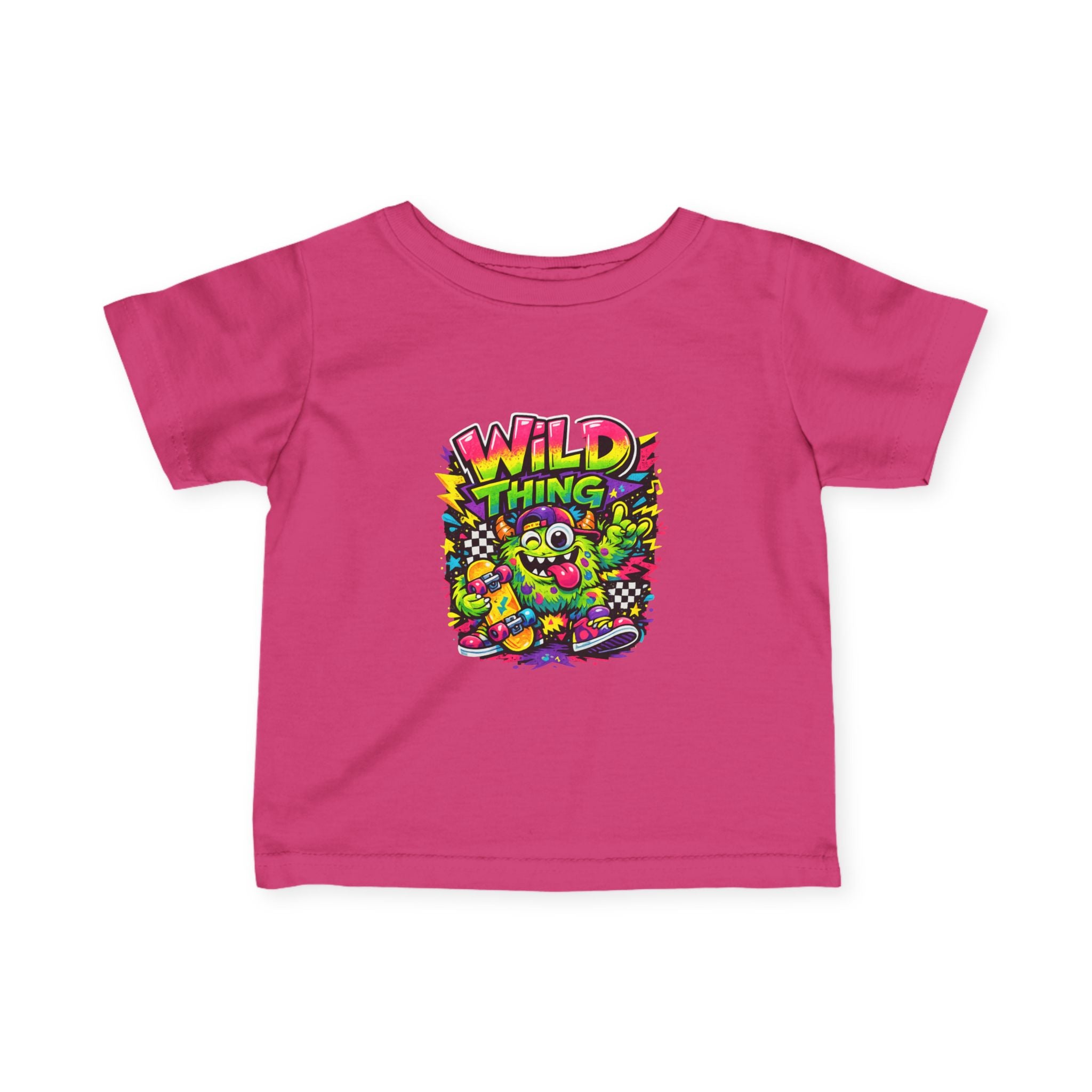 Baby Wild Thing Skate Monster T-Shirt — Neon Skateboard Graphic Tee