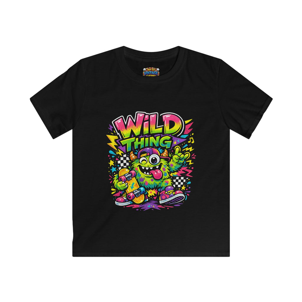 Kid's Wild Thing Skate Monster T-Shirt — Neon Skateboard Graphic Tee