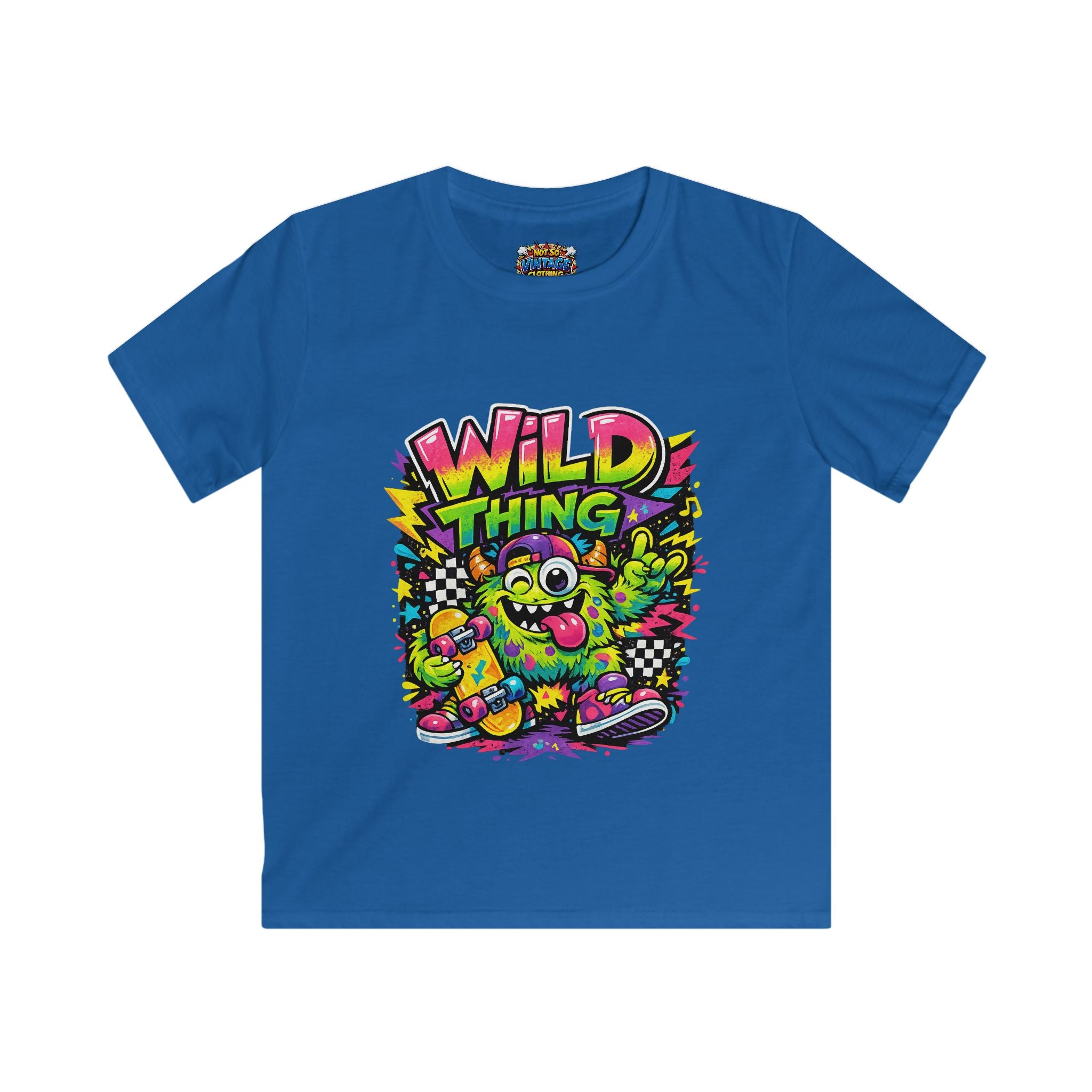 Kid's Wild Thing Skate Monster T-Shirt — Neon Skateboard Graphic Tee