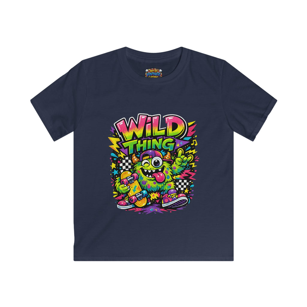 Kid's Wild Thing Skate Monster T-Shirt — Neon Skateboard Graphic Tee