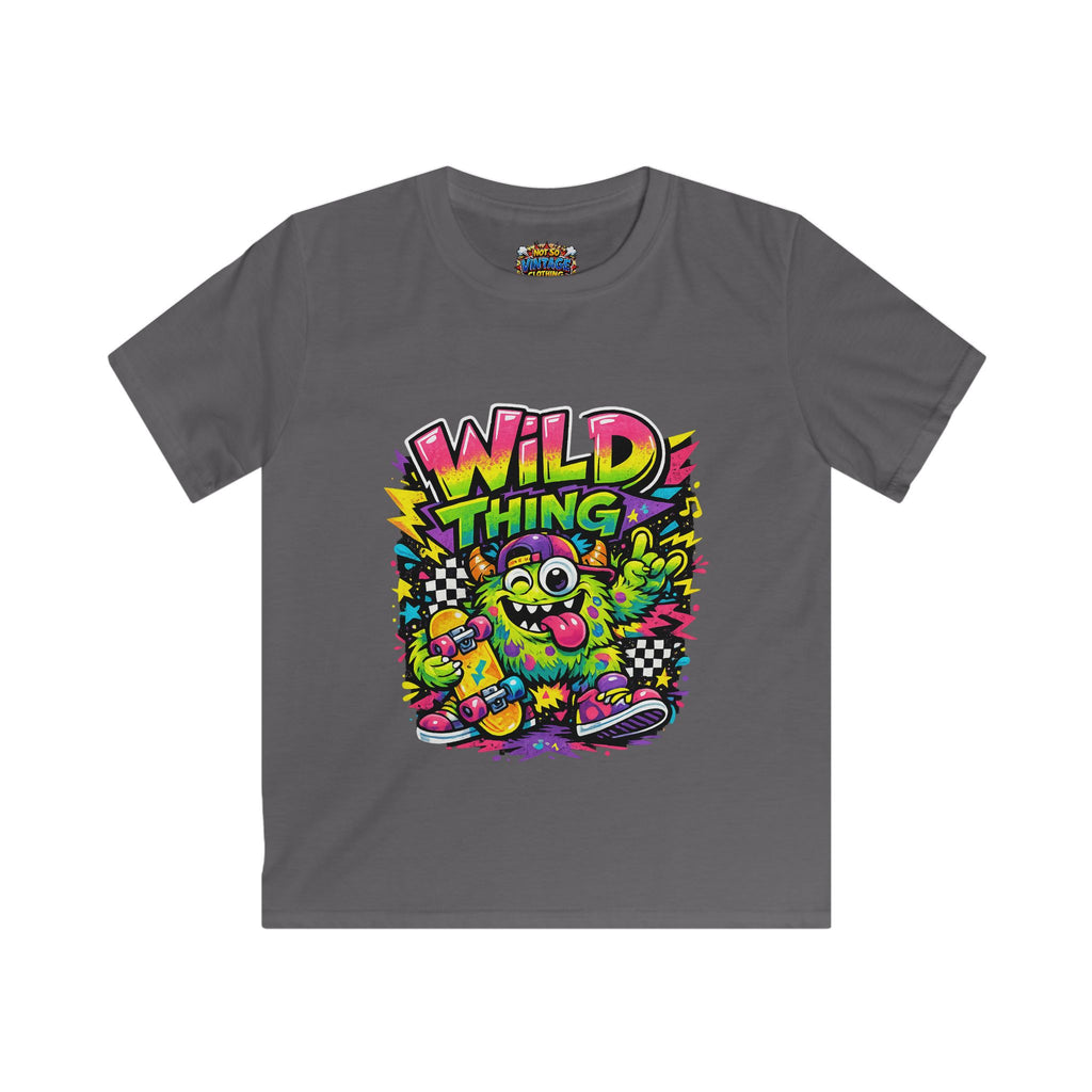 Kid's Wild Thing Skate Monster T-Shirt — Neon Skateboard Graphic Tee