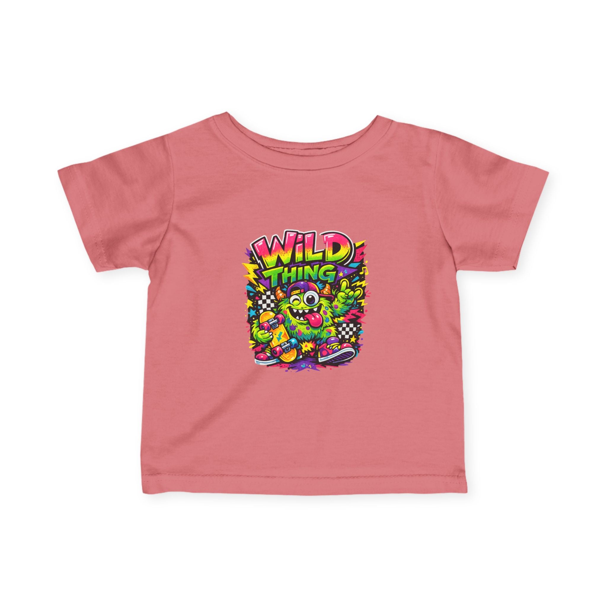 Baby Wild Thing Skate Monster T-Shirt — Neon Skateboard Graphic Tee