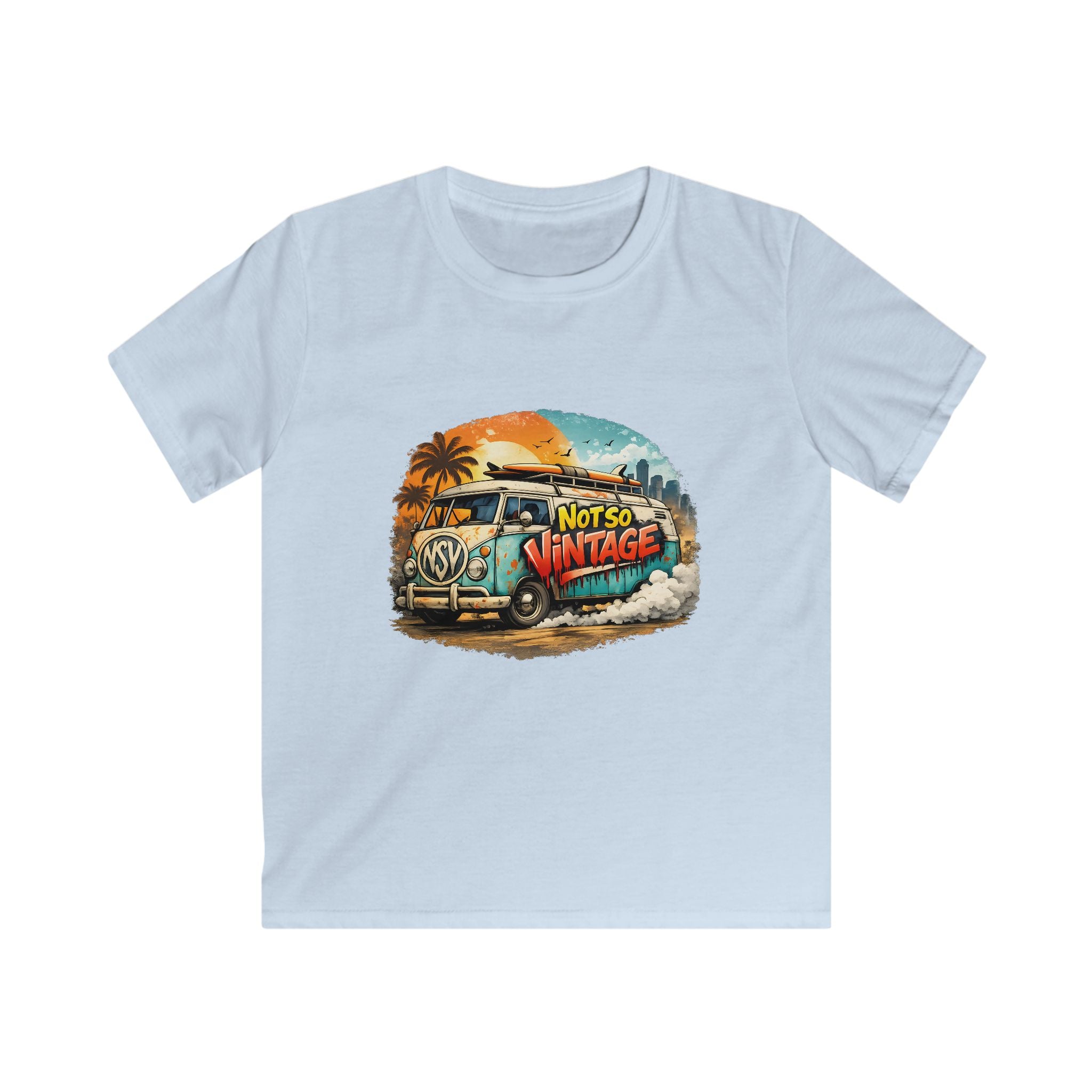 kid's Retro Surf Van Tee — "Not So Vintage"