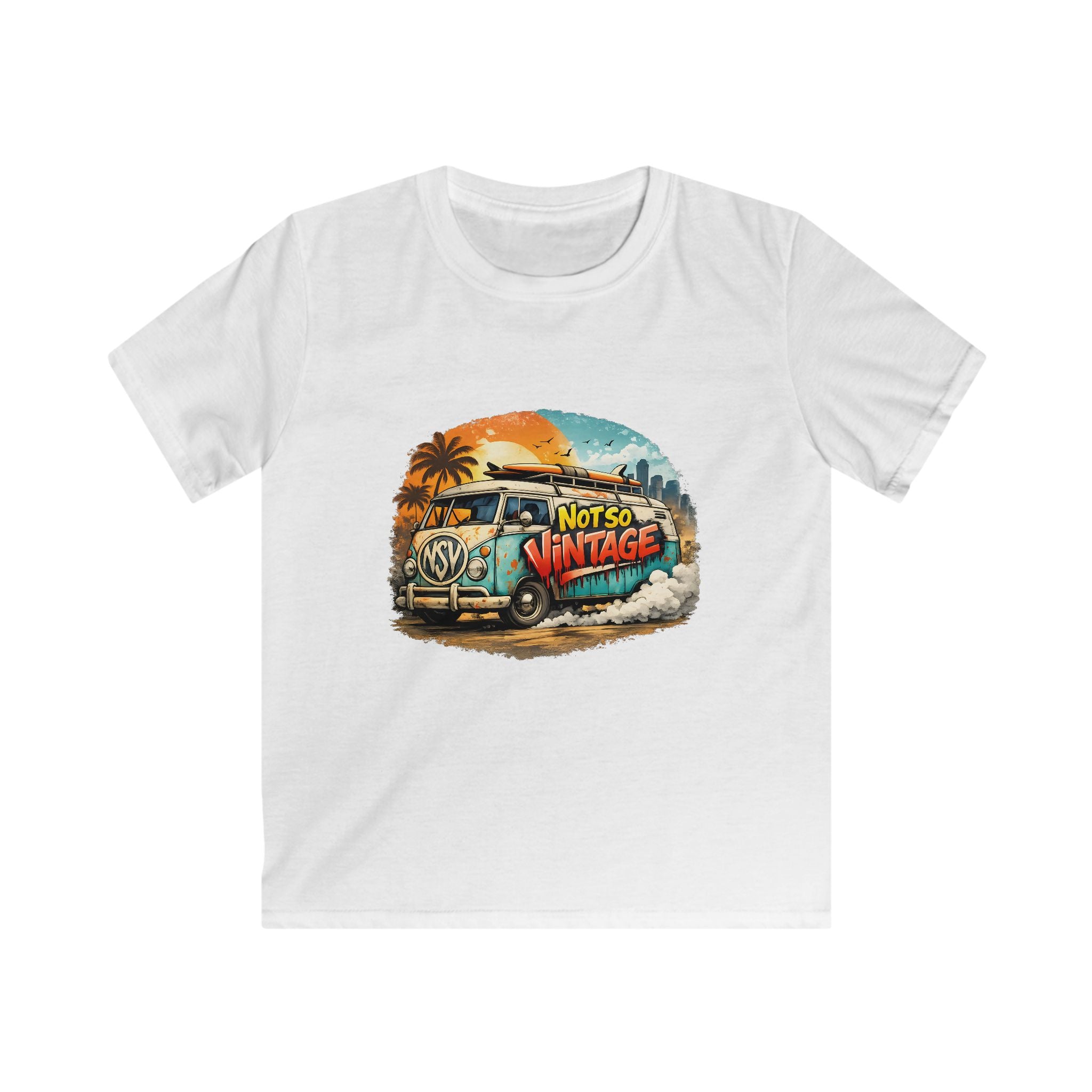 kid's Retro Surf Van Tee — "Not So Vintage"