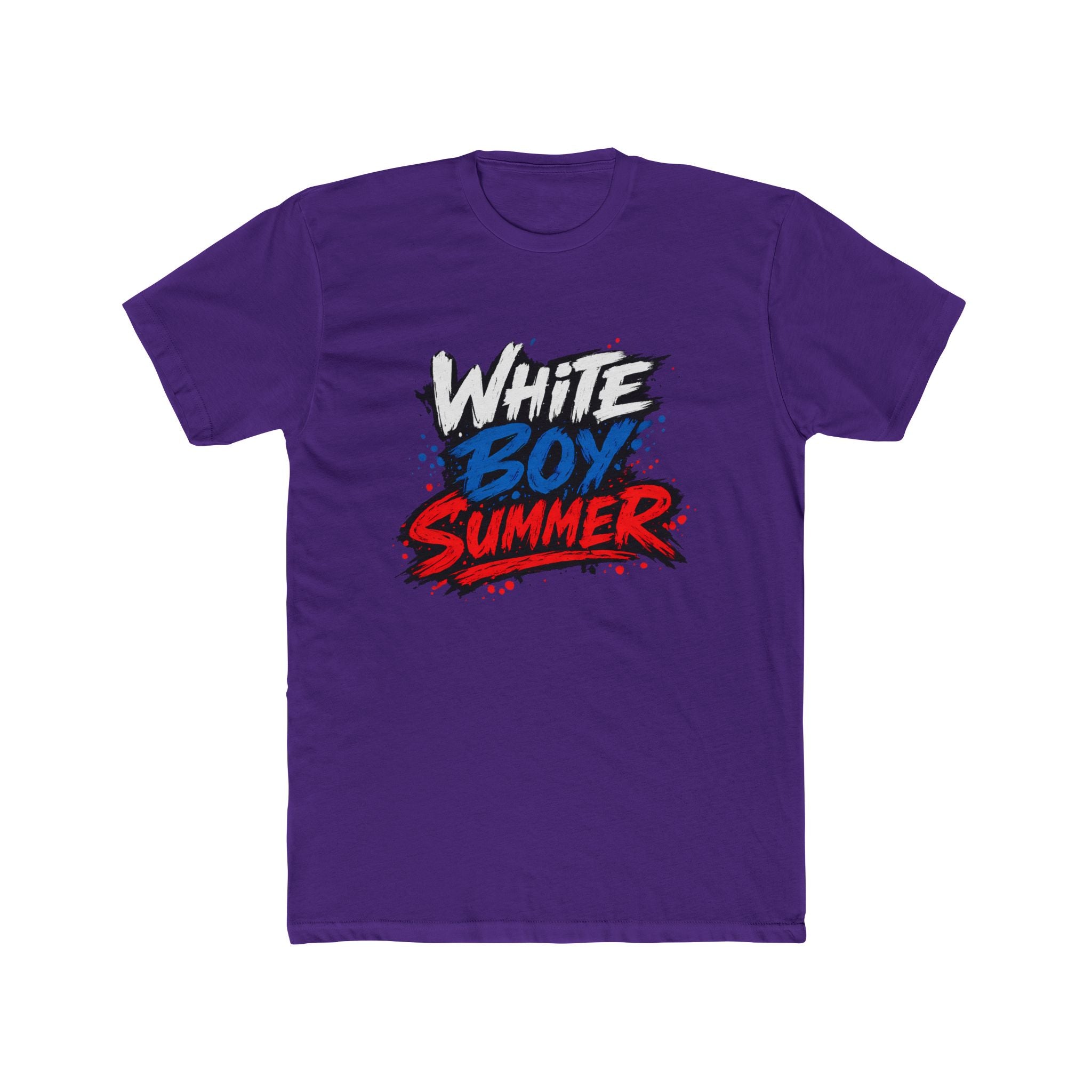 White Boy Summer T-Shirt — Retro Red White Blue Graphic Tee