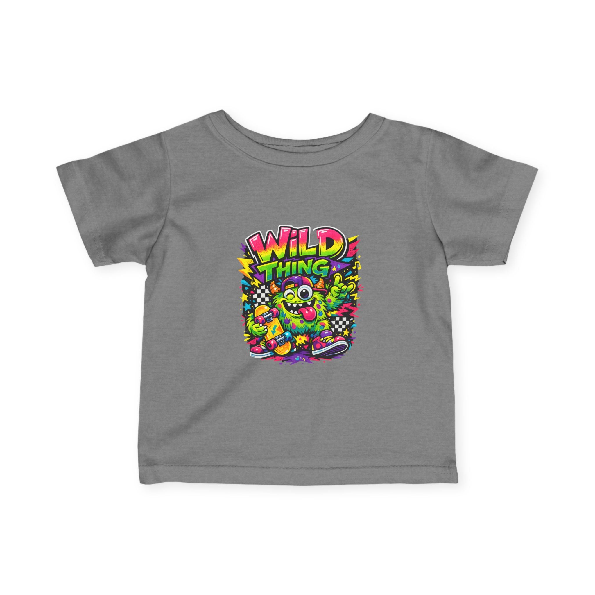 Baby Wild Thing Skate Monster T-Shirt — Neon Skateboard Graphic Tee