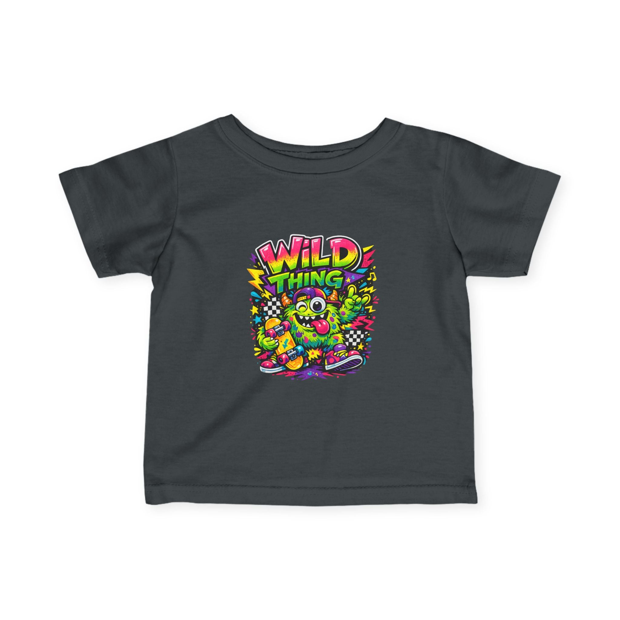 Baby Wild Thing Skate Monster T-Shirt — Neon Skateboard Graphic Tee