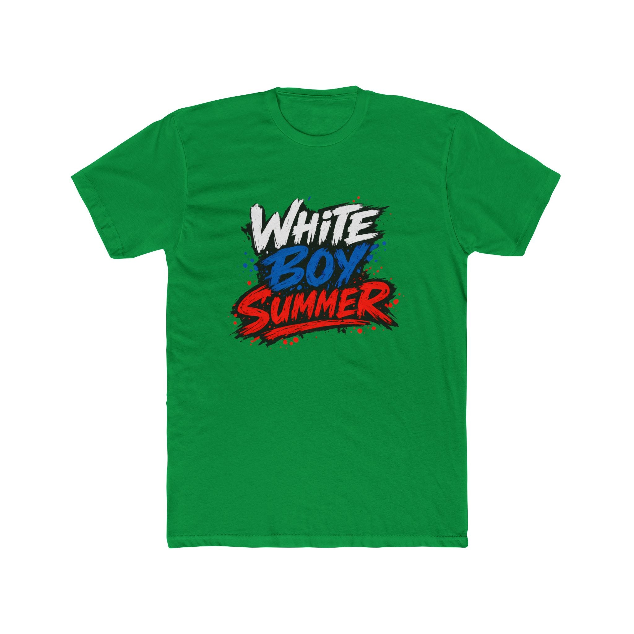 White Boy Summer T-Shirt — Retro Red White Blue Graphic Tee