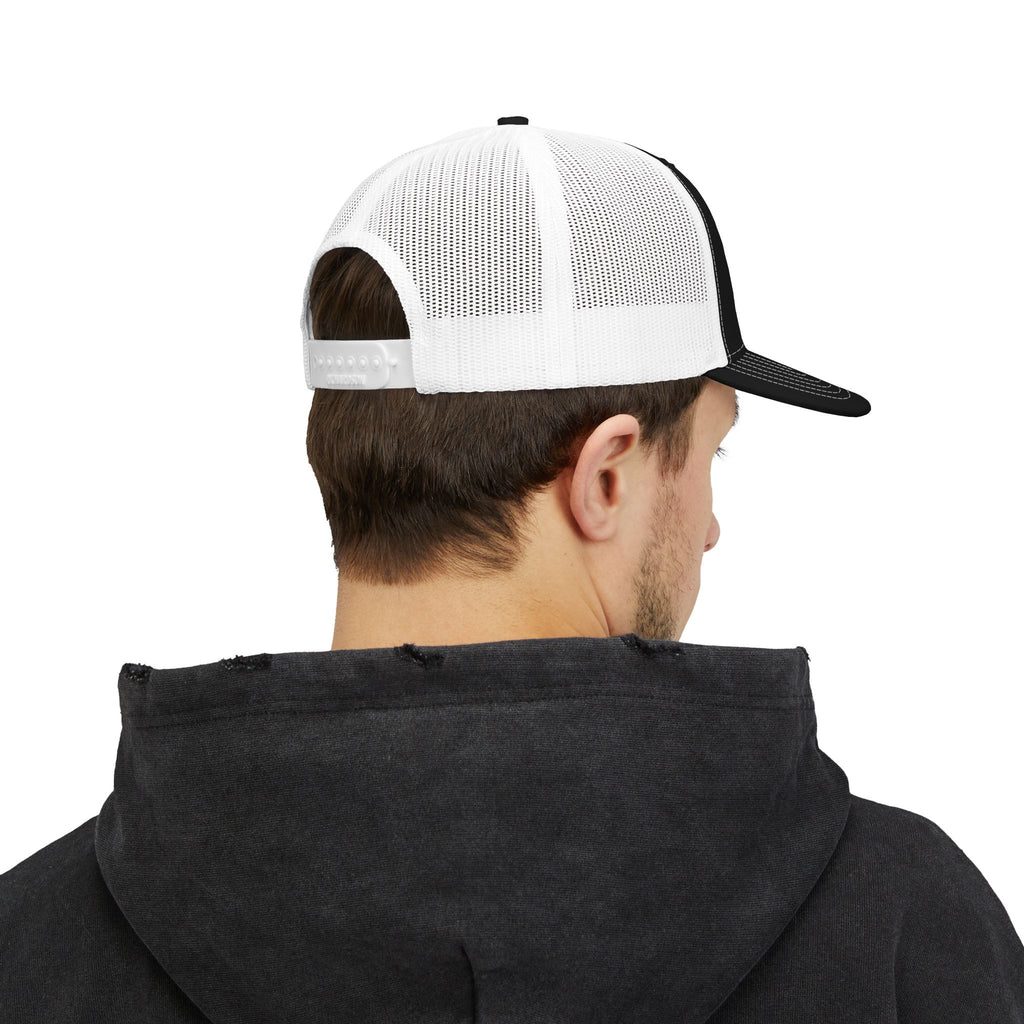 White Boy Summer Trucker Cap - Retro USA Flag Script Snapback Hat