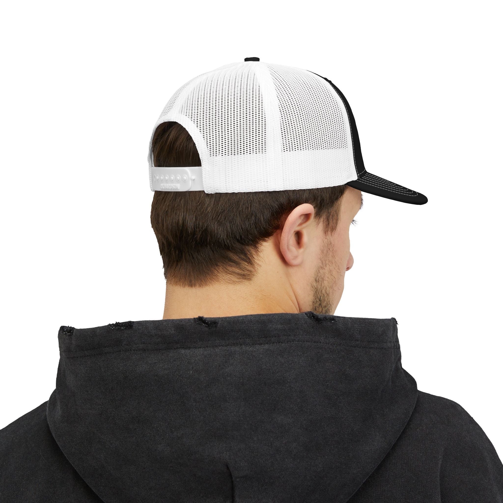 White Boy Summer Trucker Cap - Retro USA Flag Script Snapback Hat