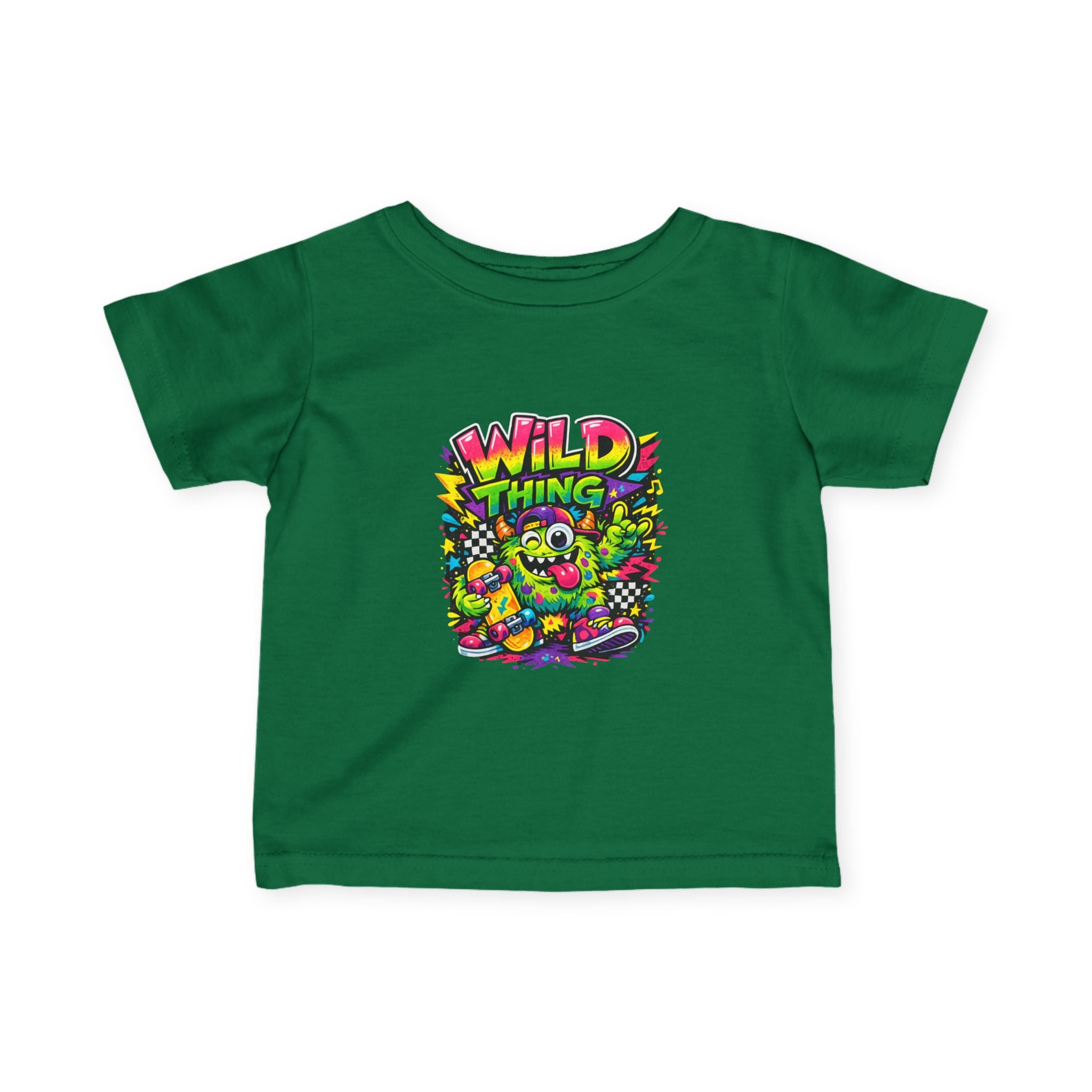 Baby Wild Thing Skate Monster T-Shirt — Neon Skateboard Graphic Tee