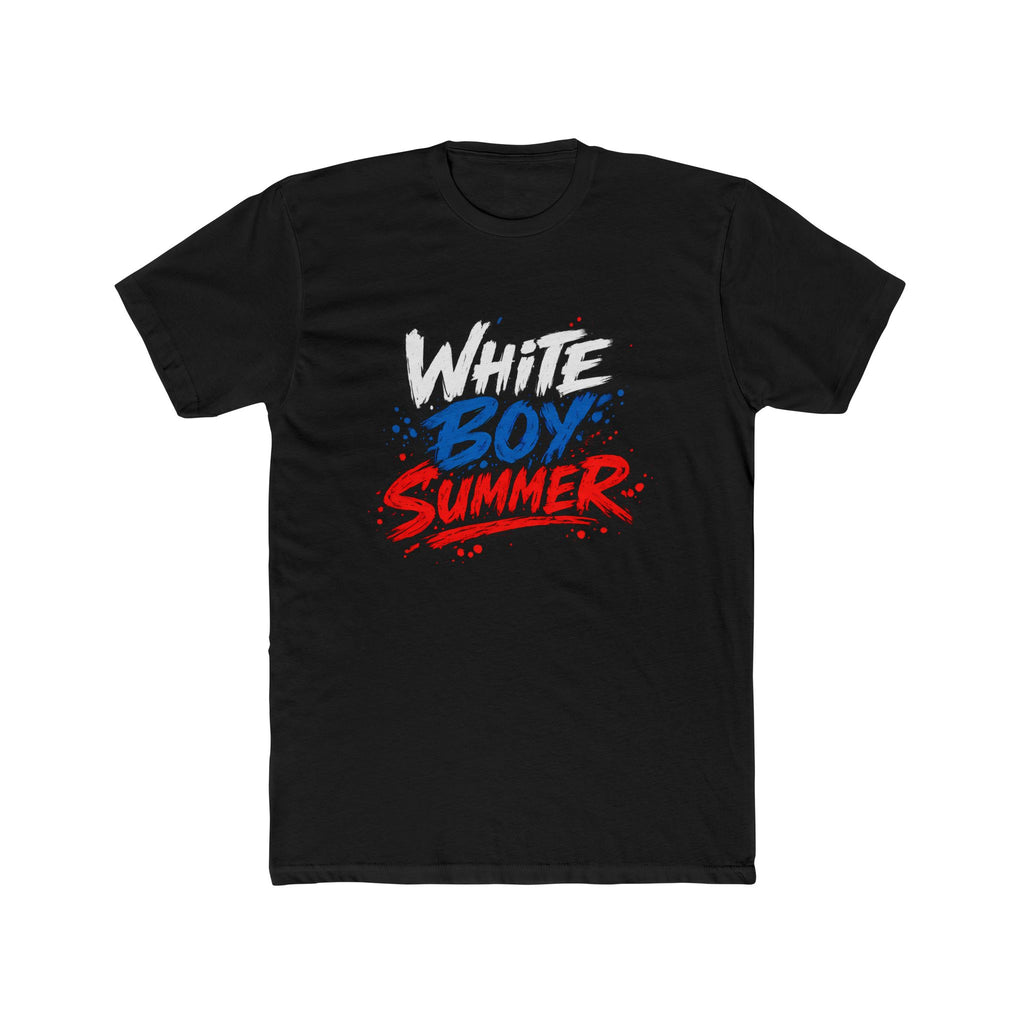 White Boy Summer T-Shirt — Retro Red White Blue Graphic Tee