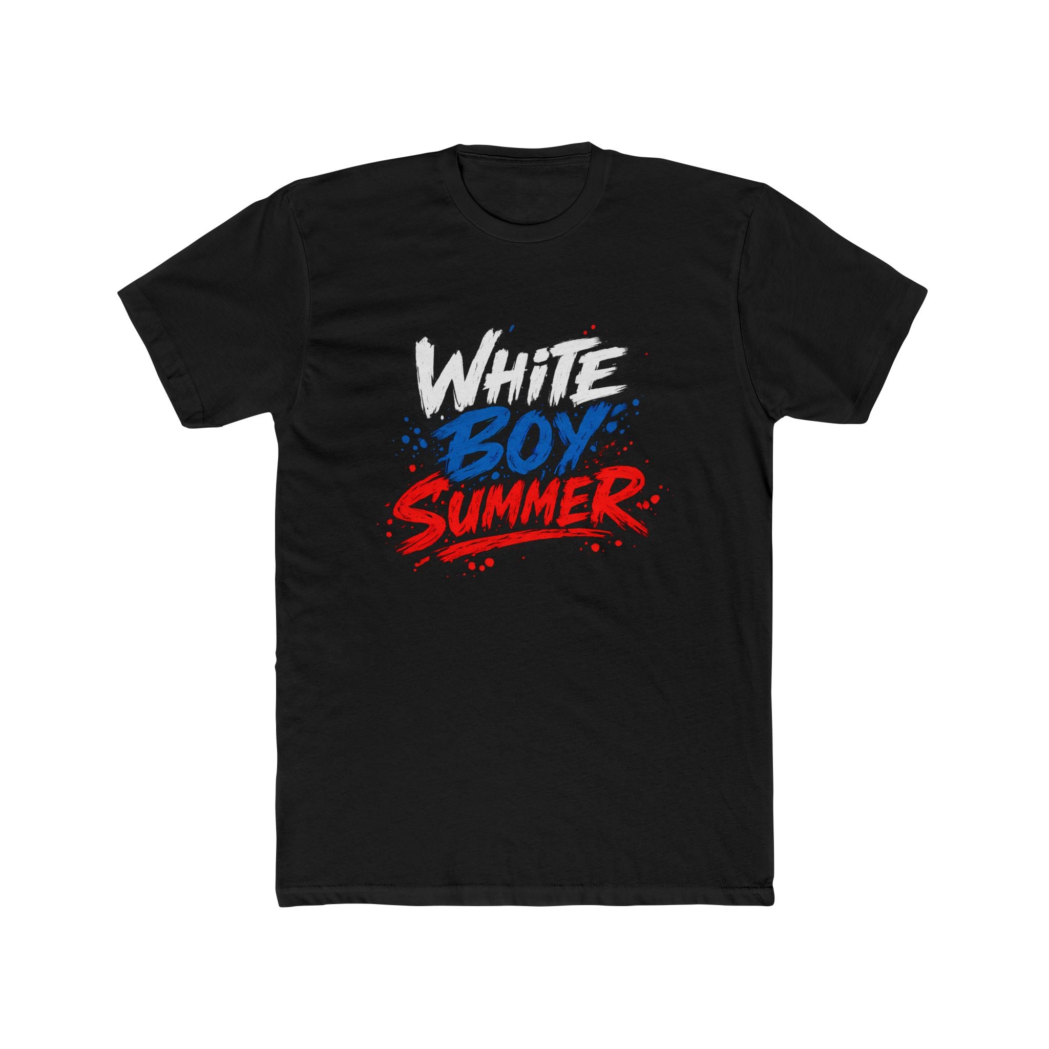 White Boy Summer T-Shirt — Retro Red White Blue Graphic Tee