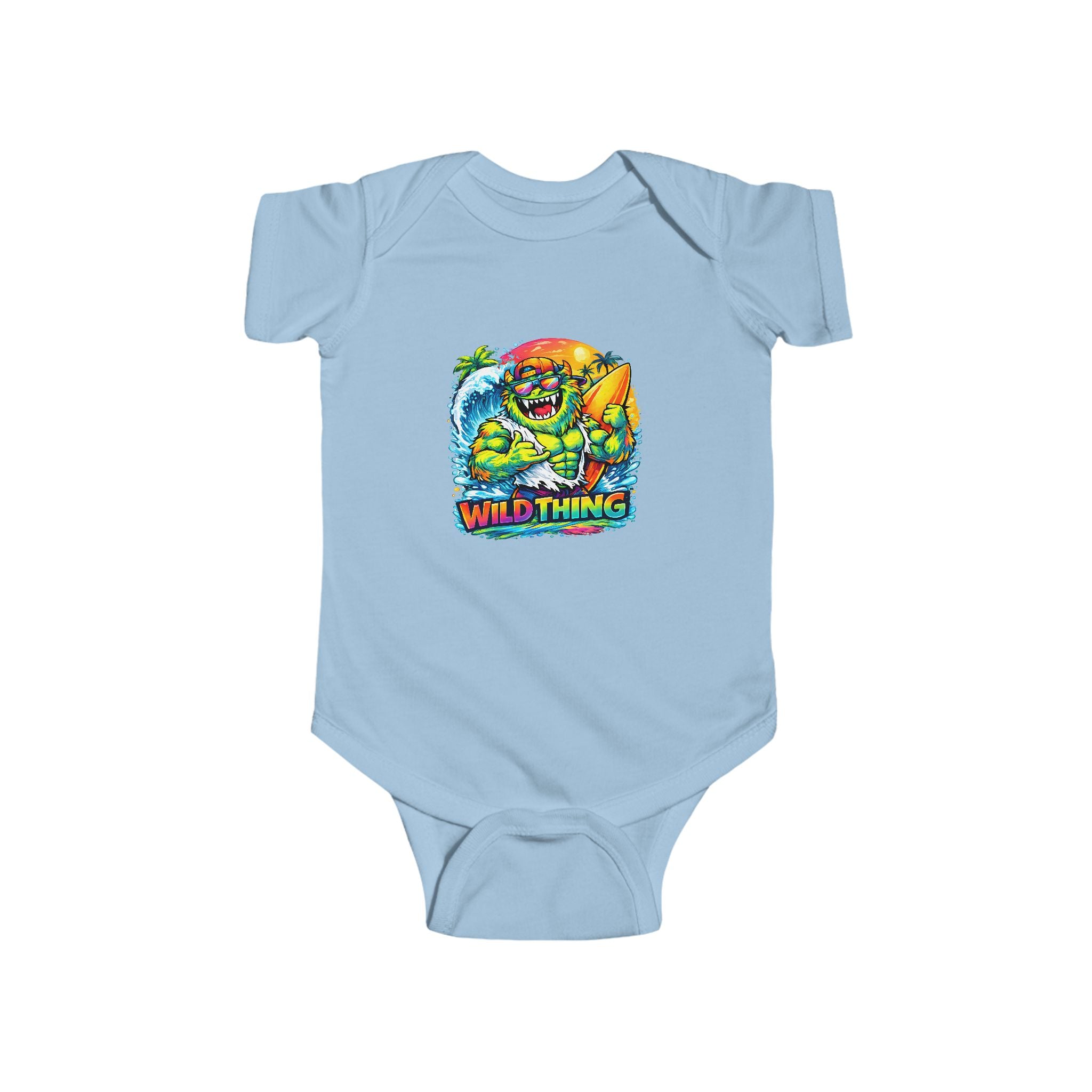 Babies Onesie Wild Thing Surf Monster Tee