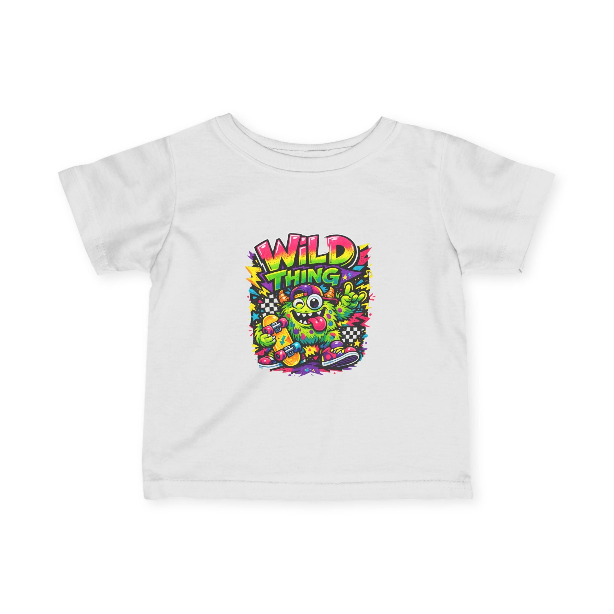 Baby Wild Thing Skate Monster T-Shirt — Neon Skateboard Graphic Tee