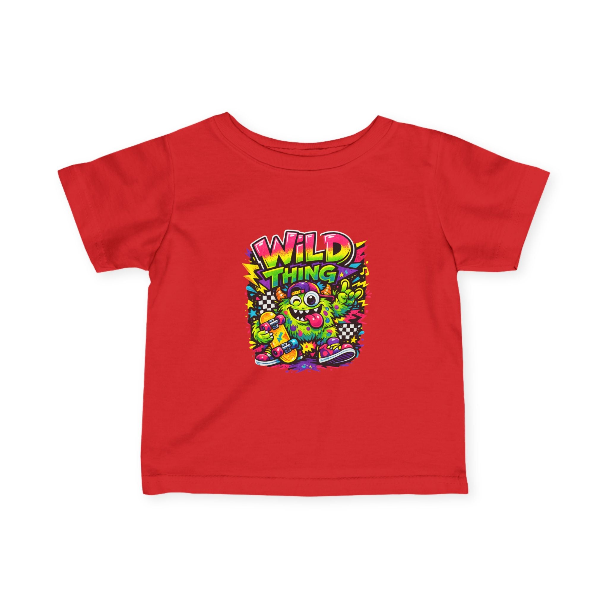 Baby Wild Thing Skate Monster T-Shirt — Neon Skateboard Graphic Tee