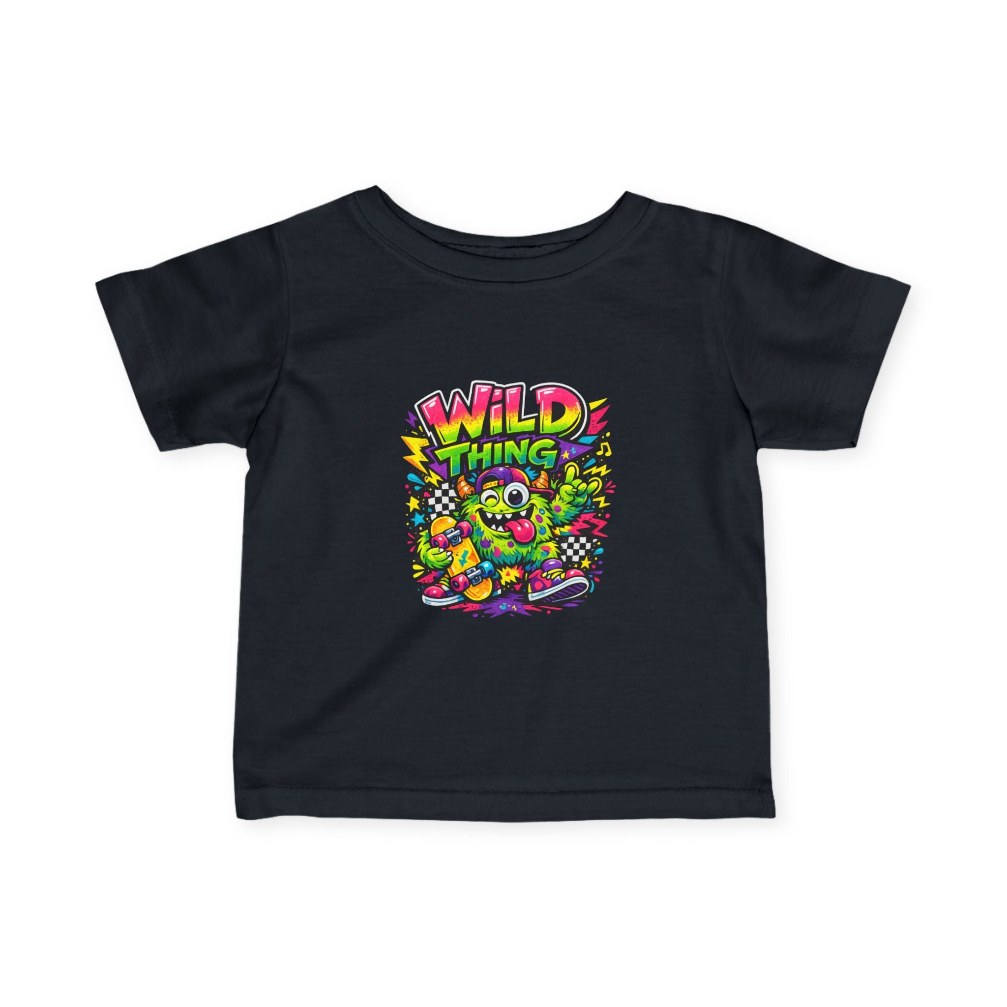 Baby Wild Thing Skate Monster T-Shirt — Neon Skateboard Graphic Tee