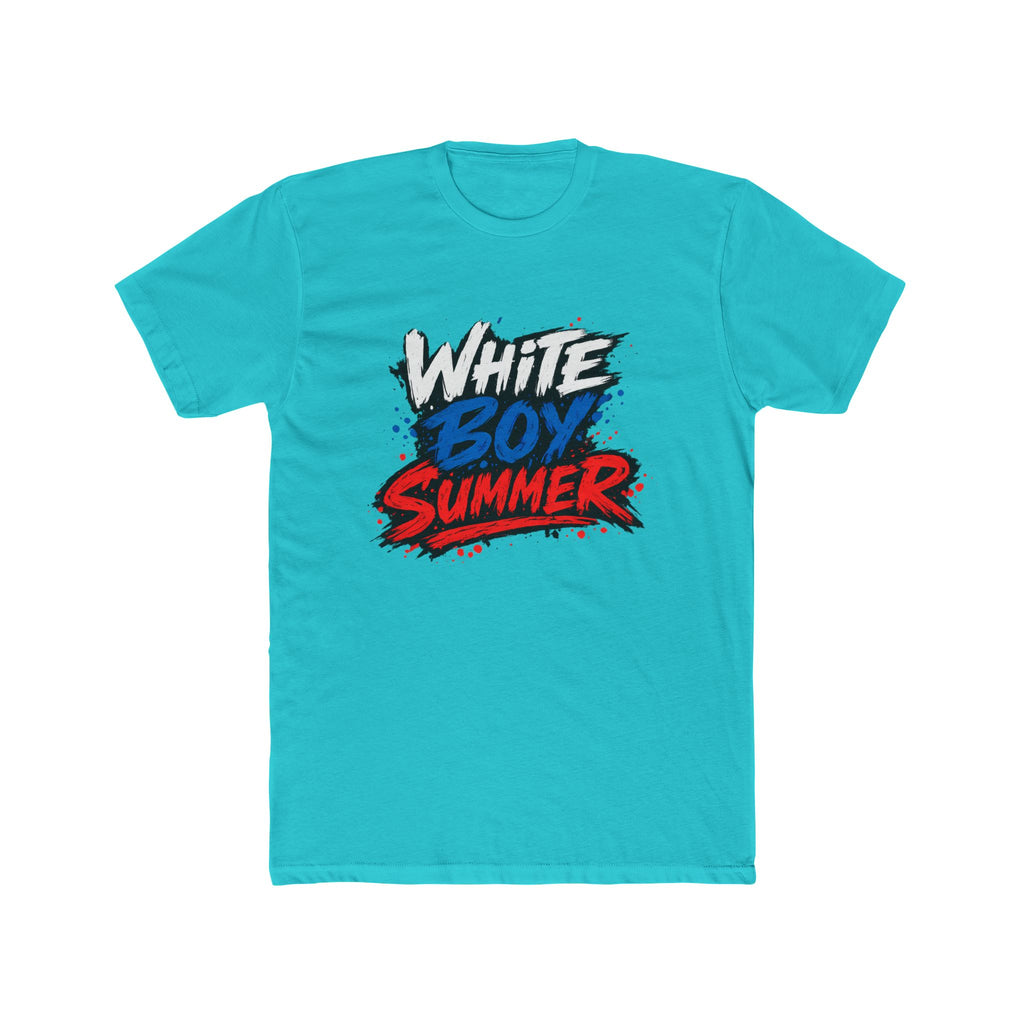 White Boy Summer T-Shirt — Retro Red White Blue Graphic Tee